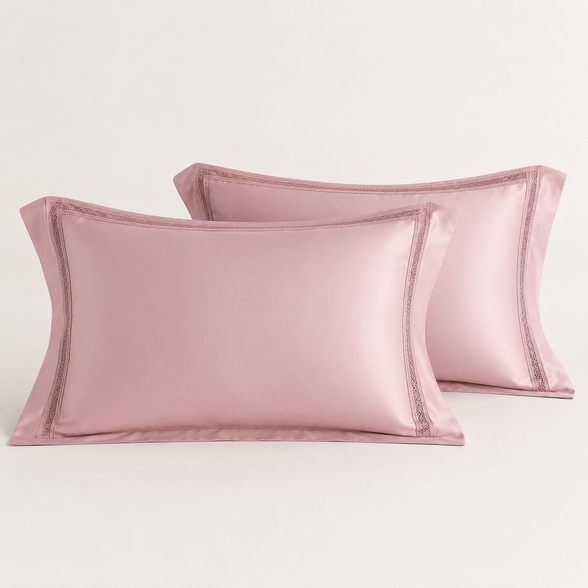 Blush Pink pillowcases, front
